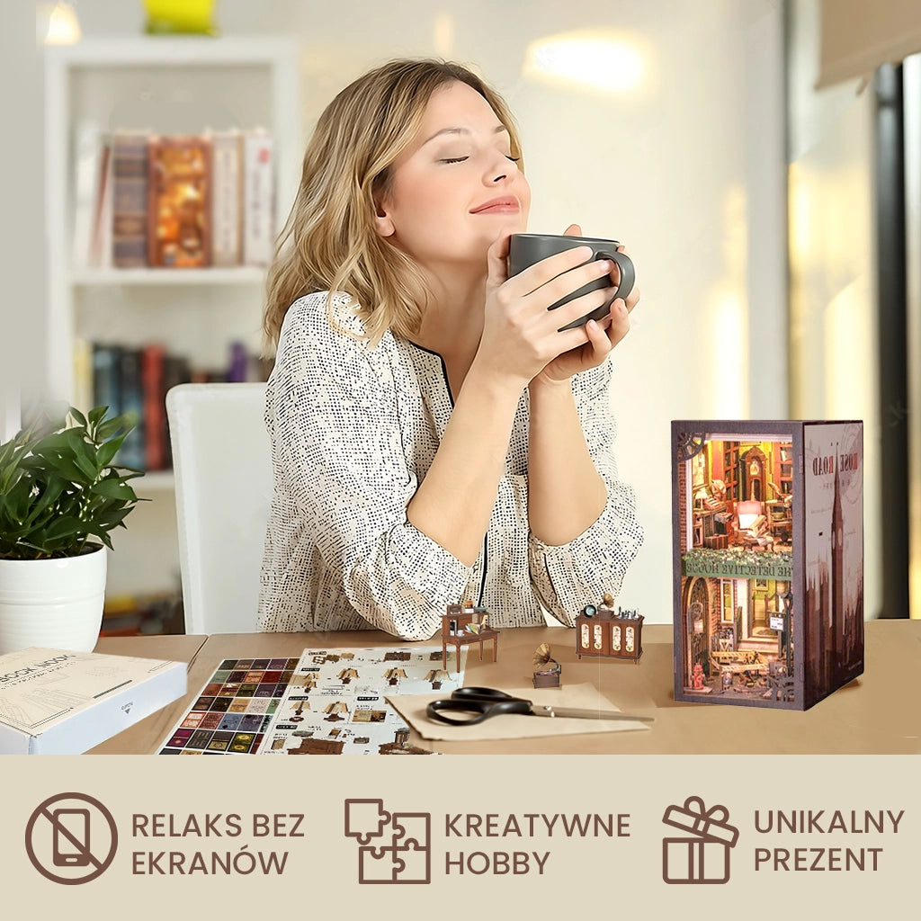 Agencja Detektywistyczna - - Drewniana miniatura, Puzzle 3D