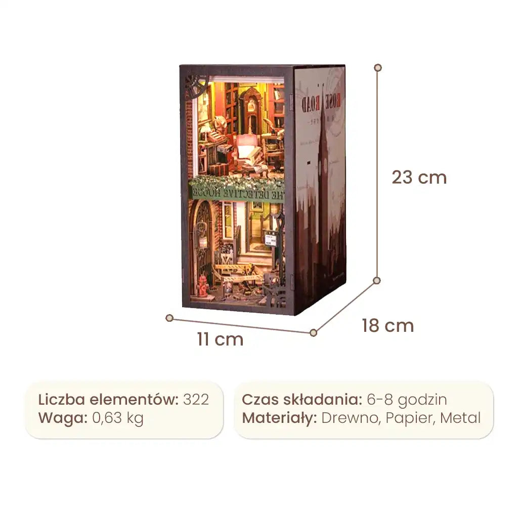 Agencja Detektywistyczna - - Drewniana miniatura, Puzzle 3D