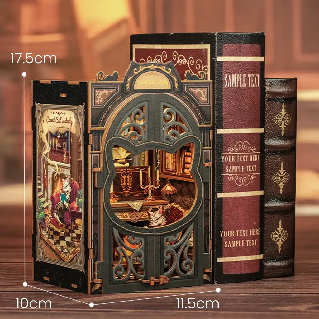 Biblioteczka Pana Kota - drewniane miniatura, puzzle 3d