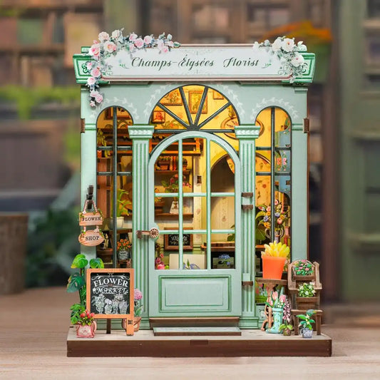 Paryska Kwiaciarnia - drewniana miniatura, puzzle 3D