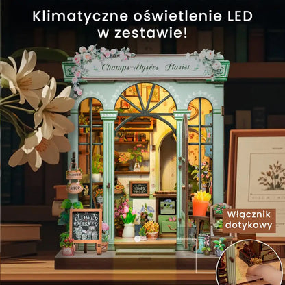 Paryska Kwiaciarnia - drewniana miniatura, puzzle 3D