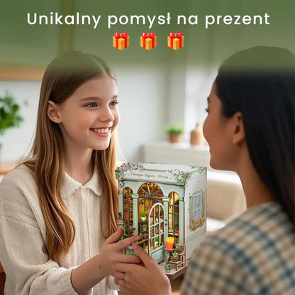 Paryska Kwiaciarnia - drewniana miniatura, puzzle 3D