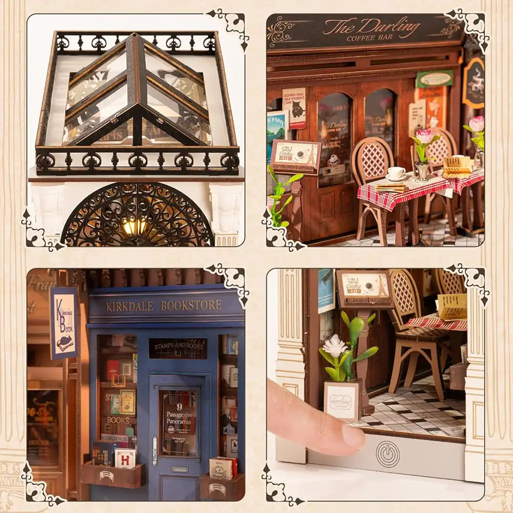 Paryska Uliczka - Drewniana miniatura, Puzzle 3D