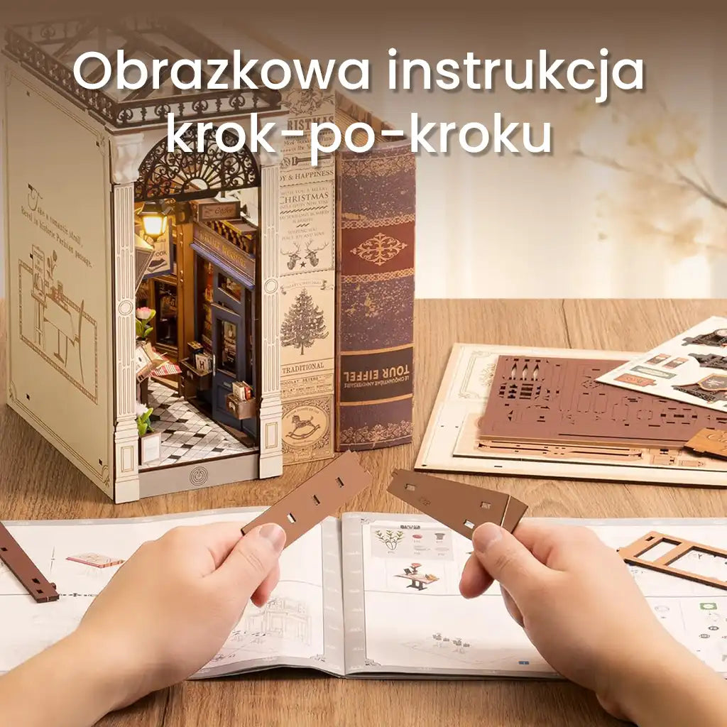 Paryska Uliczka - Drewniana miniatura, Puzzle 3D