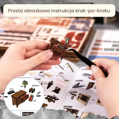 Zagadkowy Pociąg - Drewniana miniatura, Puzzle 3D